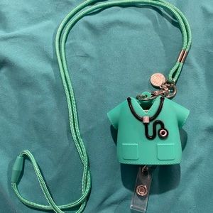 Bath & Body Works badge reel/lanyard/sanitizer holder.